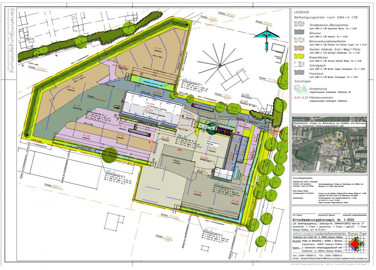 Drainage concept RWV site plan Schoenemann
