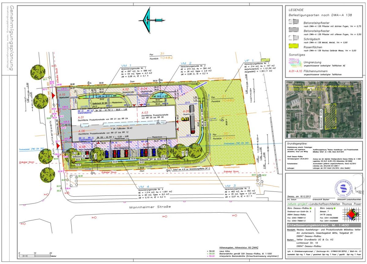Drainage concept RWV site plan Vetter